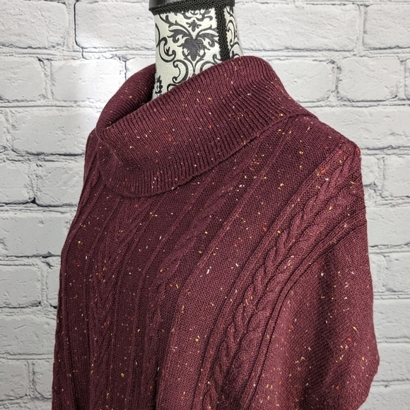 Talbots womens size s/m side button turtle neck sweater stretch knit popover b8 - Picture 7 of 10